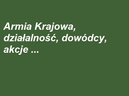 You are currently viewing Armia Krajowa, jej działalność, dowódcy, akcje | AtamanShop.pl